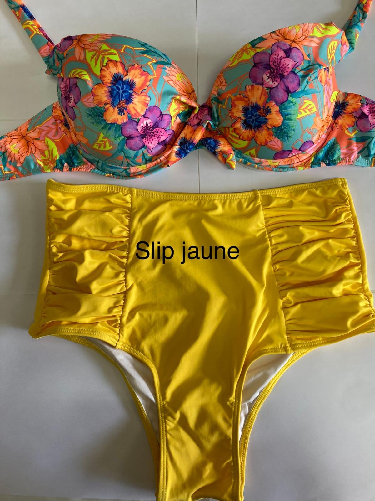 Maillot de Bain 2 Pièces DUO SLIP JAUNE