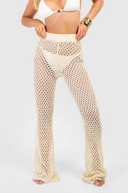 Pantalon femme crochet rosa modèle D