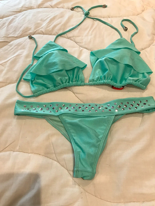 Ensemble 2 pieces NIKA BEACH  Couleur menthe taille L 40/12