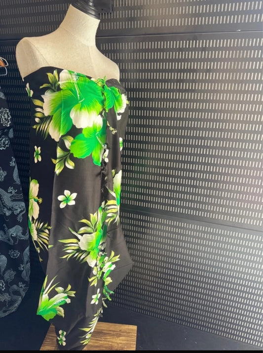 Pareo vert noir fluo TU