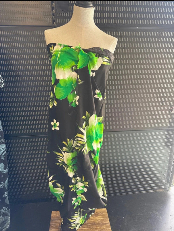 Pareo vert noir fluo TU