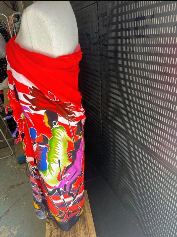 Pareo Couleurs et motifs assorties Fluo  TU