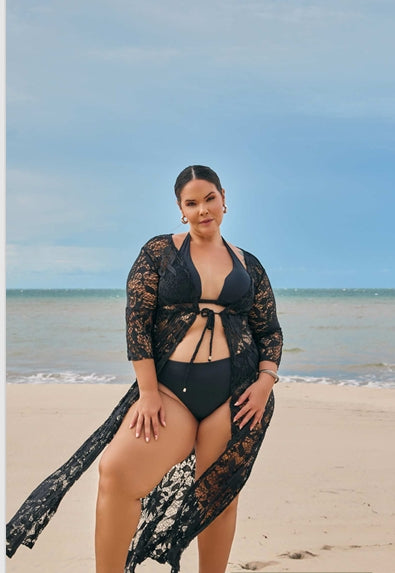 Sortie de plage Kimono long  blanc Taille unique