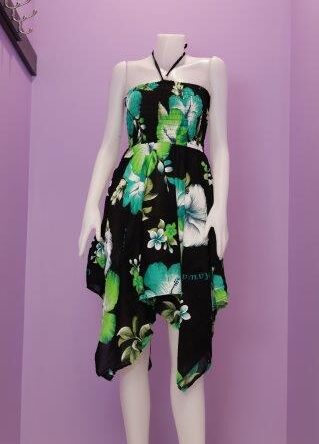 Pareo vert noir fluo TU