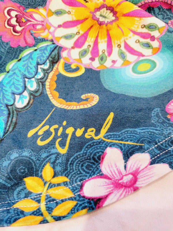 Tee shirt sans manches Desigual fleurs multicolores taille S