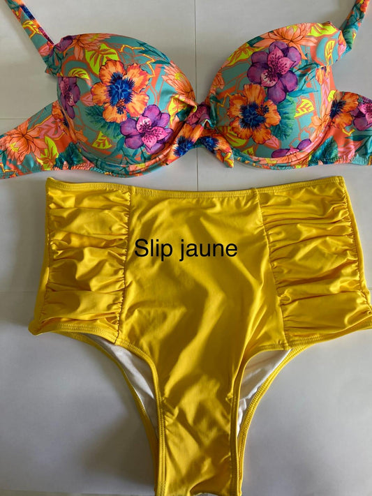 Maillot de Bain 2 Pièces DUO SLIP JAUNE