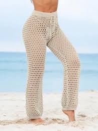 Pantalon femme crochet rosa modèle D
